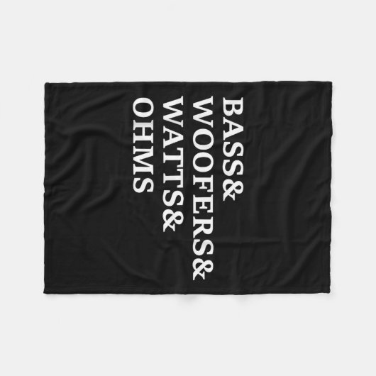 B en Woofers Auto Audio Grappig T-shirt Fleece Deken (Voorkant (Horizontaal))