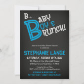 B est pour Baby Boy Baby shower Invitation Card (Devant)