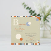 B est pour Baby - Invitation de Baby shower de gar (Debout devant)