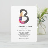 B est pour Baby shower Invitation (Debout devant)