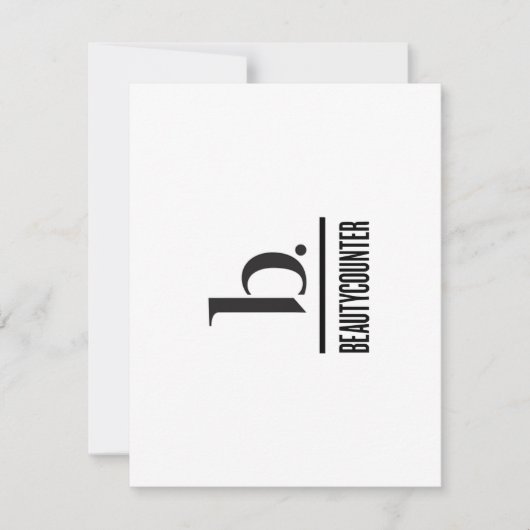 b est pour Beautycompteur Carte de remerciements (Devant)