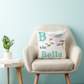 B est pour bébé fille Bella Coussin de jet (Chaise)