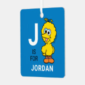 B est pour Big Bird | Ajouter Votre Nom Ornement C (Avant gauche)