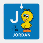 B est pour Big Bird | Ajouter Votre Nom Ornement C (Recto)