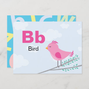 B est pour Bird - Carte Flash Alphabet
