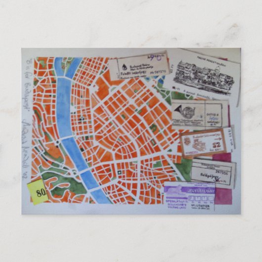 B est pour la carte postale Budapest (Devant)