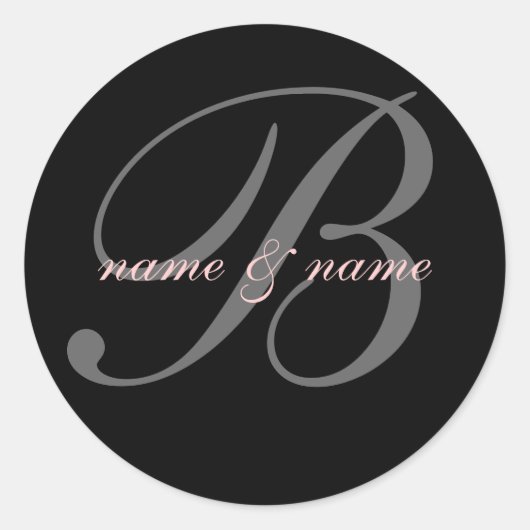 B étiquette de nom initial (Devant)