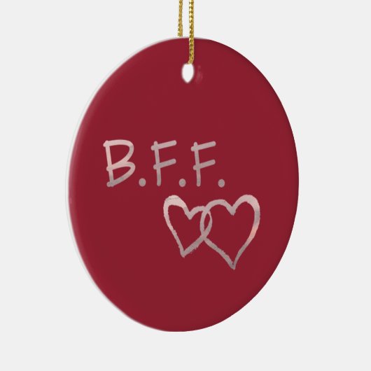 B F F avec coeur et noms liés Ornement (Droite)