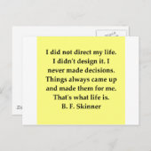 b f skinner quote briefkaart (Voorkant / Achterkant)