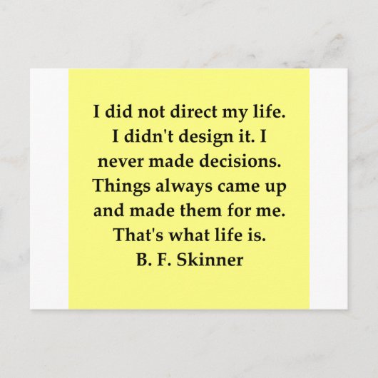 b f skinner quote briefkaart (Voorkant)