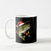 B Fish Festive Lights Christmas Funny Fishing Long Koffiemok (Links)