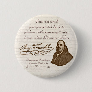B. Franklin: Vrijheid en veiligheid - Button 2