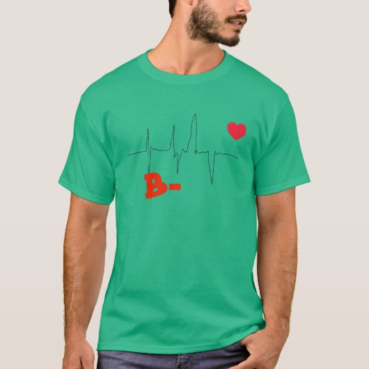 B- Funky Bloedtype Hartslag Top (Voorkant)