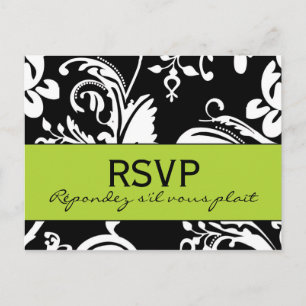 B&G Damask RSVP Briefkaart
