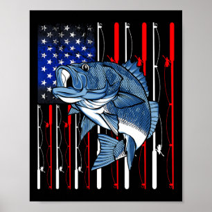 B Gevist Amerikaanse vlag Patriottische Gevist Fis Poster
