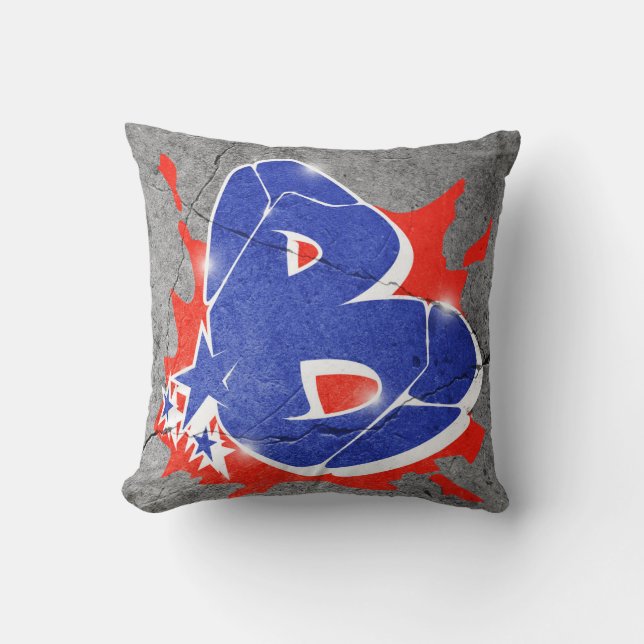 B - Graffiti-kussen Kussen (Voorkant)