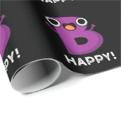 B Happy Funny Alphabet Pun Dark BG Cadeaupapier (Rol Hoek)