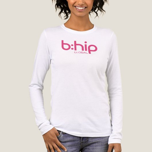 b:hip roze Tri-Blend shirt (Voorkant volledig)
