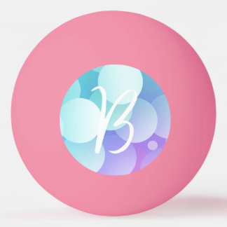 B Initiaal Naam Bubbles Games Paddle Blauw Paarse Pingpongballen