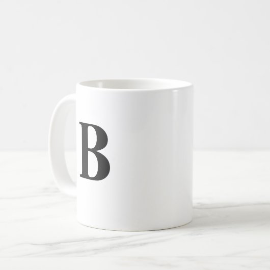 B initial et nom personnalisé Café Mug (Devant gauche)