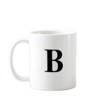 B initial et nom personnalisé Café Mug