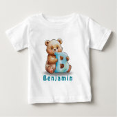 B is for Bear – Custom Baby T-Shirt with Name (Devant)