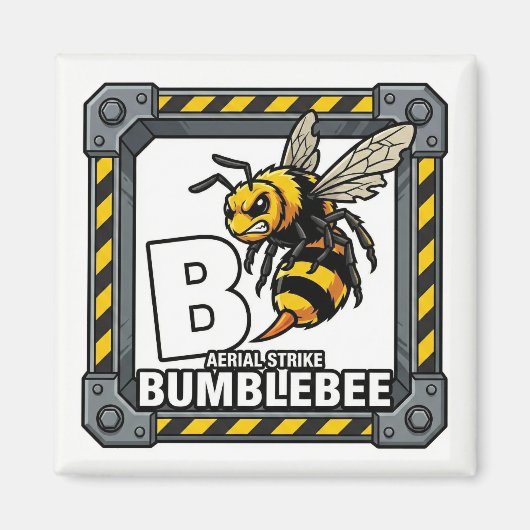 B is for Bumblebee – GTA Style ABC Learning Magneet (Voorkant)