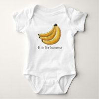 B is voor Bananas Yellow Banana Bunch ABCS Letter