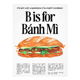 B is voor Banh Mi Foto Afdruk