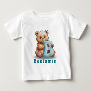 B is voor Beer – Baby T-Shirt met Naam op Maat