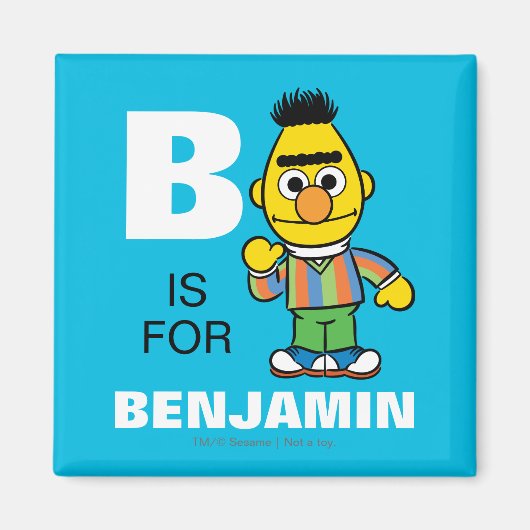 B is voor Bert | Jouw namen toevoegen Magneet (Voorkant)