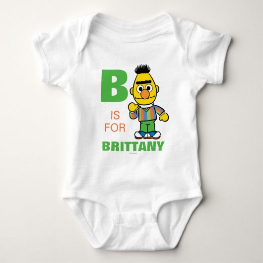 B is voor Bert | Jouw namen toevoegen Romper (Voorkant)