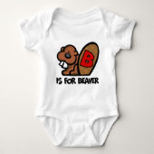 B is voor bever romper (Voorkant)