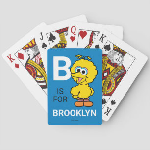 B is voor Big Bird Jouw namen toevoegen Pokerkaarten