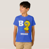 B is voor Big Bird | Jouw namen toevoegen T-shirt (Voorkant volledig)