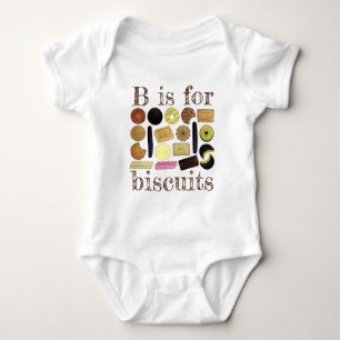 B is voor Biscuits UK British Cookies Digestives Romper