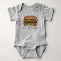 B is voor Burger Letter B Hamburger Cheeseburger