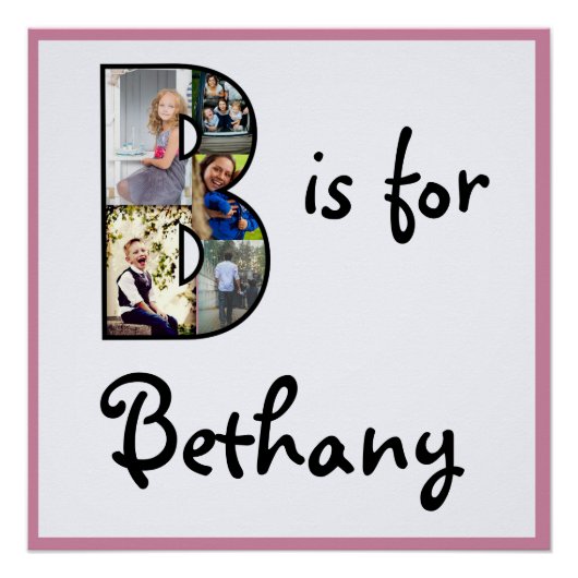 B is voor Naam Perfect Poster (Voorkant)