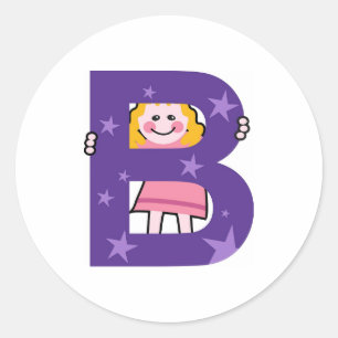 B is voor... ronde sticker