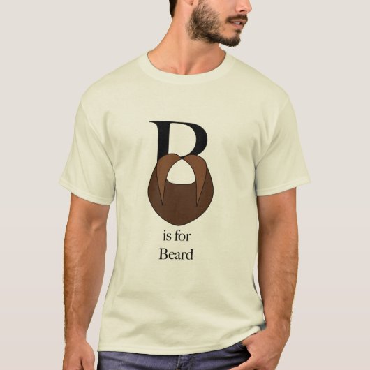 B is voor T-shirt van Beard (Voorkant)
