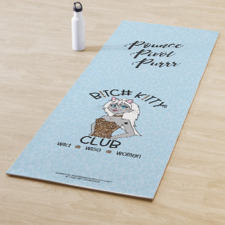 B K!TTY CLUB Girl Blue Leopard Yoga Mat