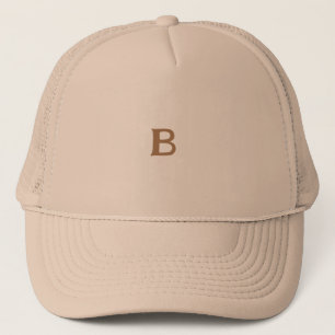 B Letter gedrukte Monogram Initiaal Trucker Hoed Pet