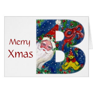 B LETTER / SANTA CLAUS MET RODE LINT MONOGRAM