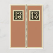 B- Monogram Bladwijzer Briefkaart (Voorkant)