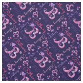 B monogram en gepersonaliseerde naam Bethany stof (Swatch)