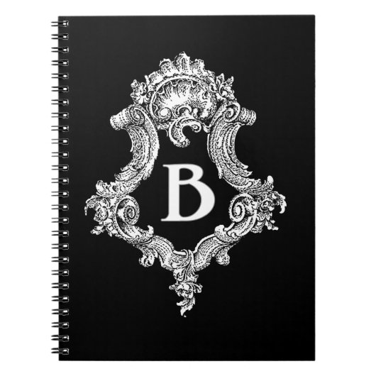 B Monogram Initiaal Notitieboek (Voorkant)