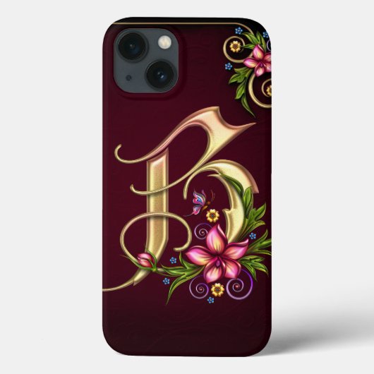 B Monogram iPad Air-draagtas Case-Mate iPhone Case (Achterkant)