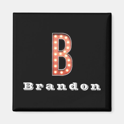 B Monogram Markttent Bulb Aangepast Magneet (Voorkant)
