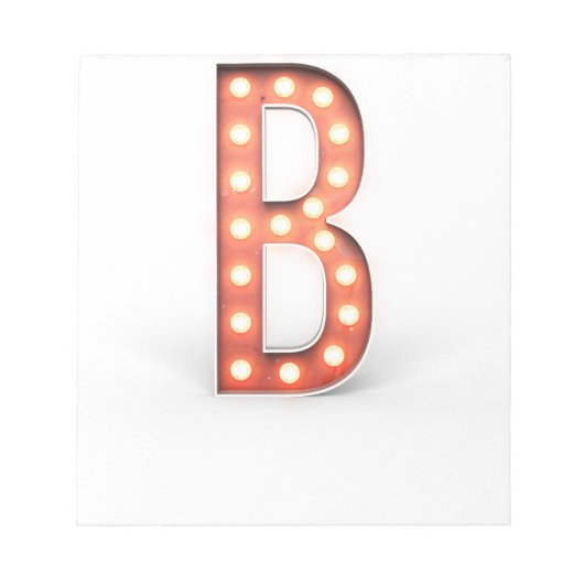 B Monogram Markttent Bulb Notitieblok (Voorkant)