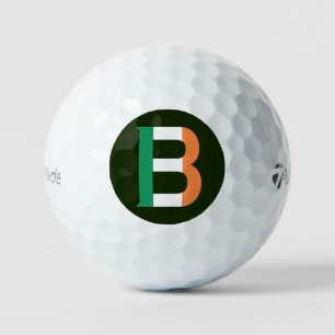 B Monogram overlay op Ierse vlag tmtp5 gbcnt Golfballen